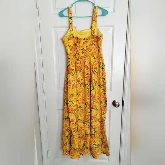 Price Is Firmband of the free Floral Maxi Dress Fuchsia Yellow Orange Pink Green - Picture 6 of 13
